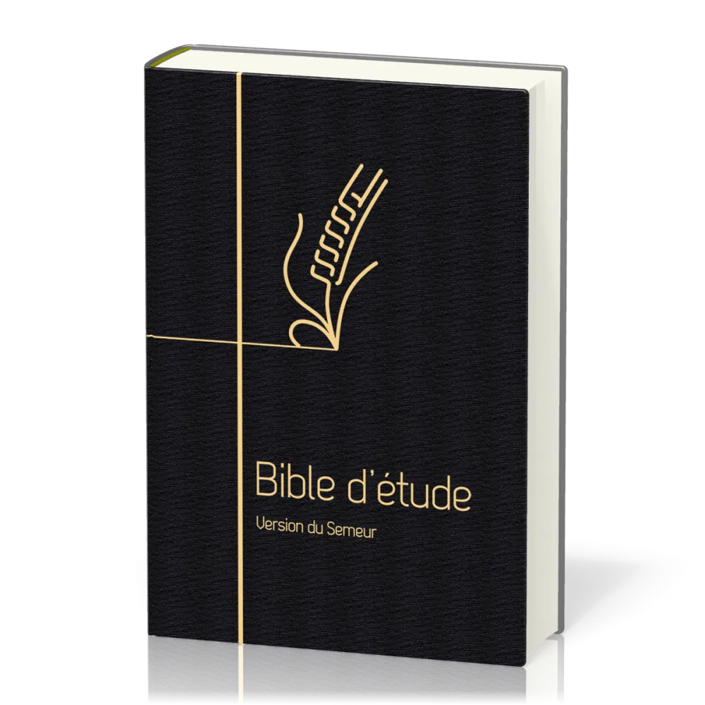 Bible Semeur Etude souple noir or