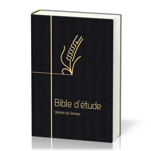Bible Semeur Etude souple noir or