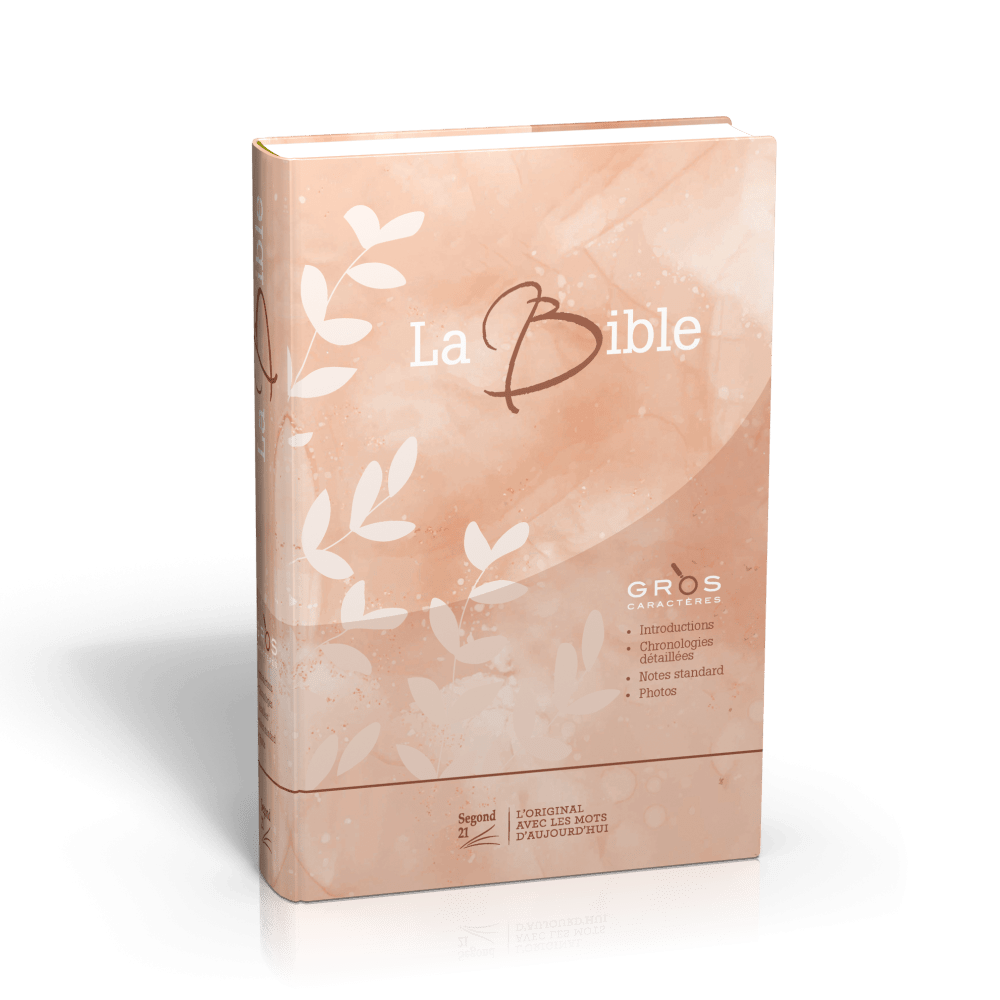 Bible SG21 gros caractères rigide fleurie