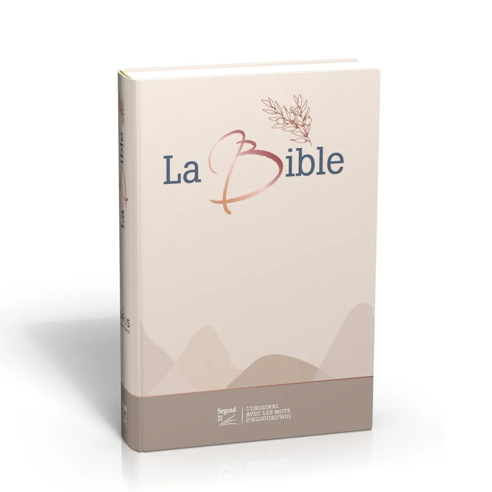 Bible SG21 gros caractères rigide toilée matelassée beige