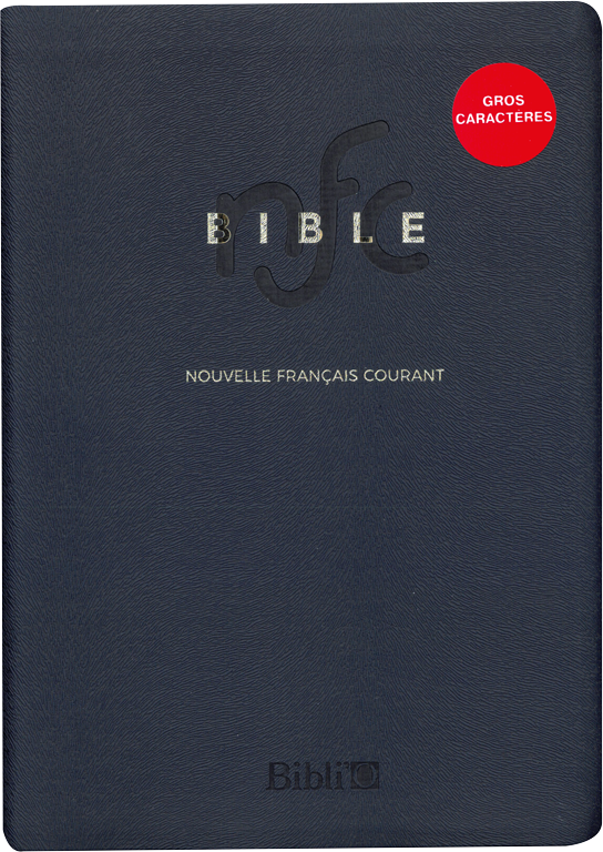 Bible NFC Gros caractères souple bleu