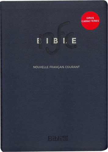Bible NFC Gros caractères souple bleu