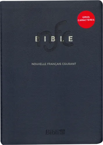 Bible NFC Gros caractères souple bleu