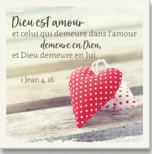 Céramique à suspendre - Dieu est amour... 10X10