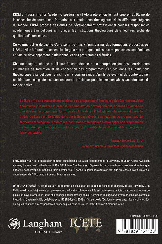 Direction académique dans la formation théologique (La) - Vol 2 : Conception et gestion de programme