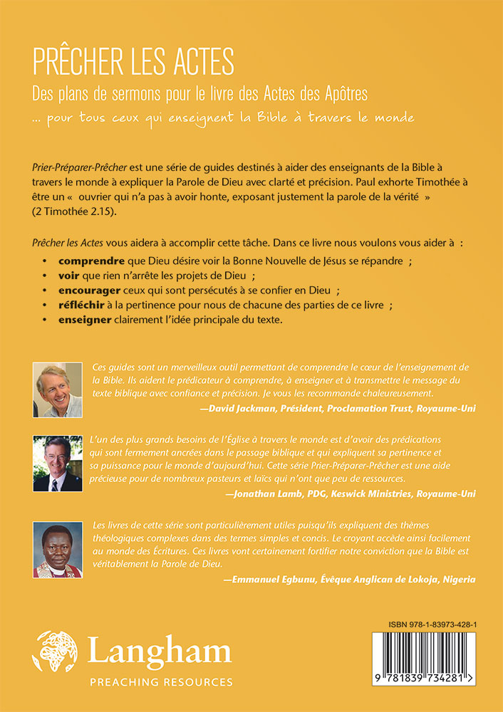 Prêcher les Actes - Des plans de sermons pour le livre des Actes des Apôtres