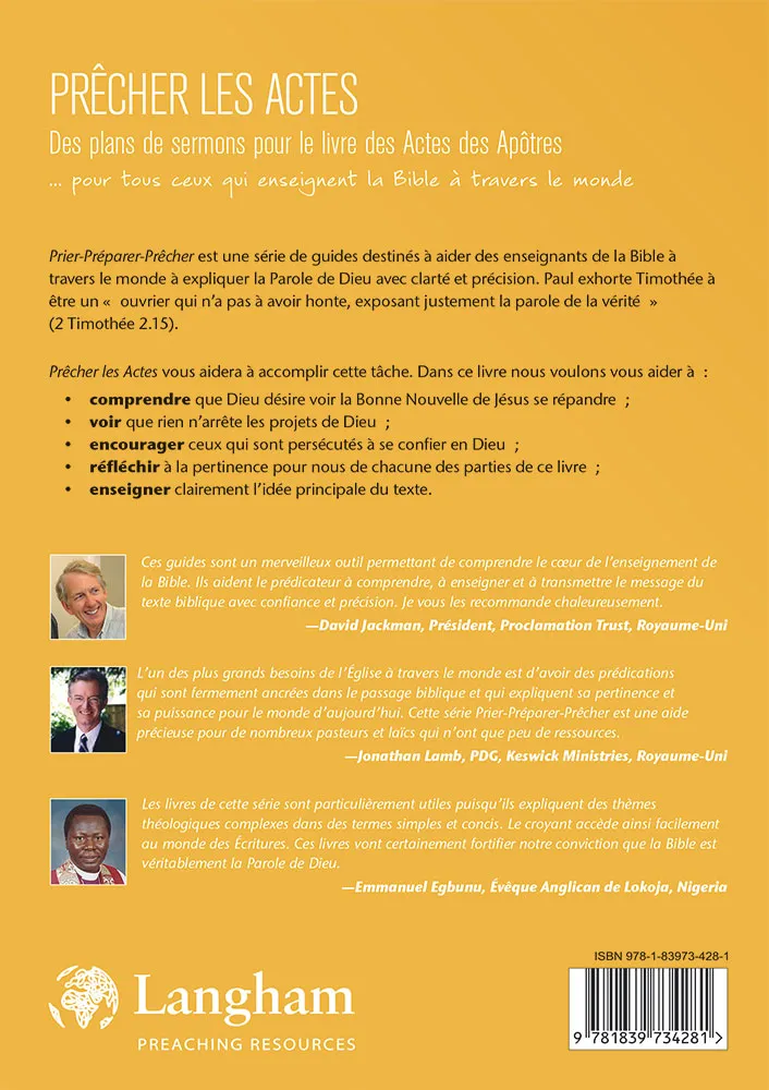 Prêcher les Actes - Des plans de sermons pour le livre des Actes des Apôtres
