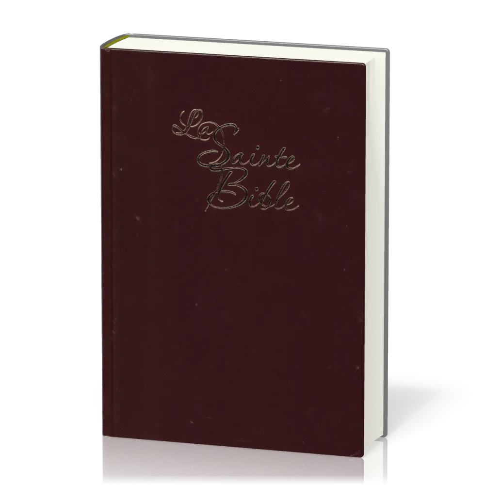 Bible Segond 1910 gros caractères rigide grenat