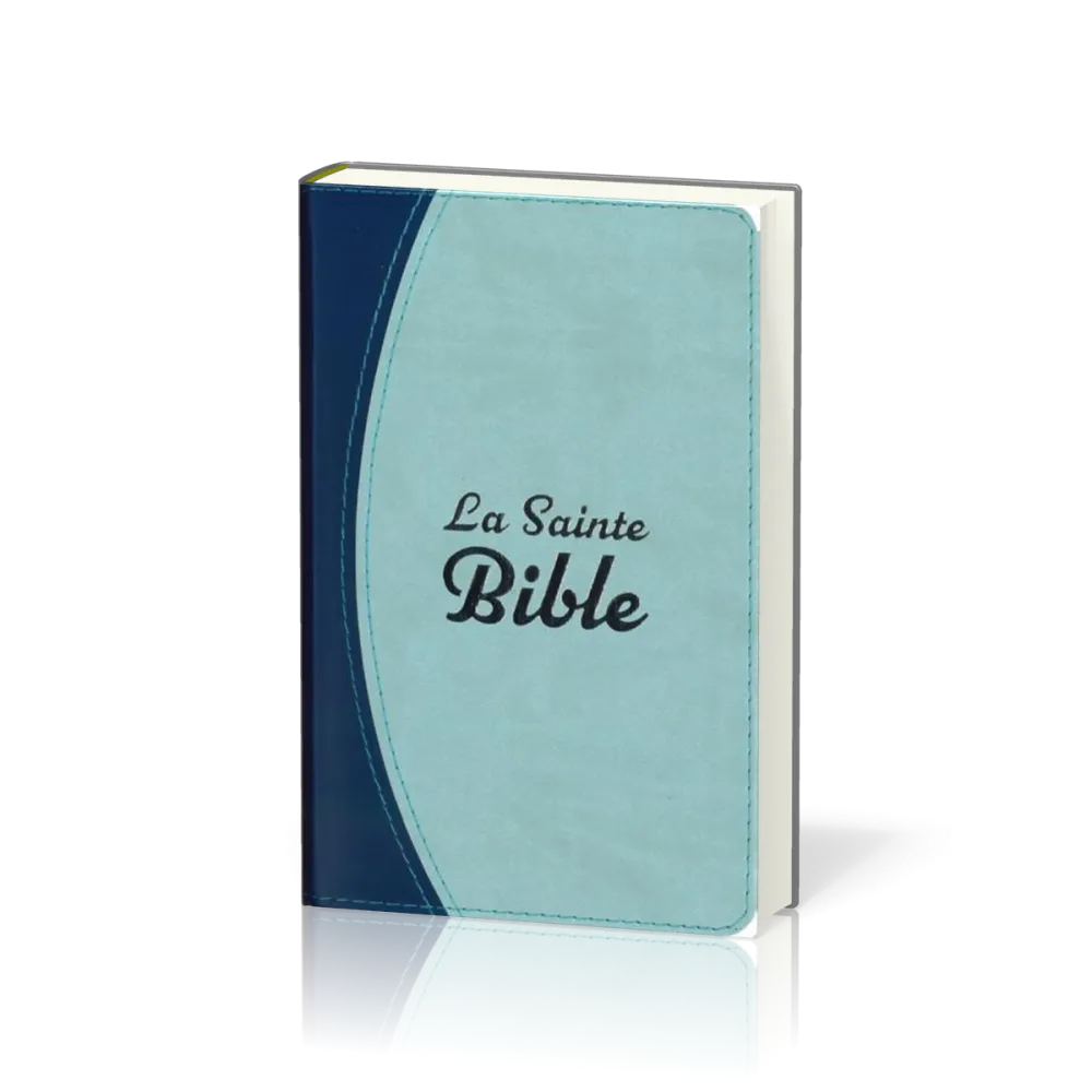 Bible Segond 1910 souple duo bleu argent