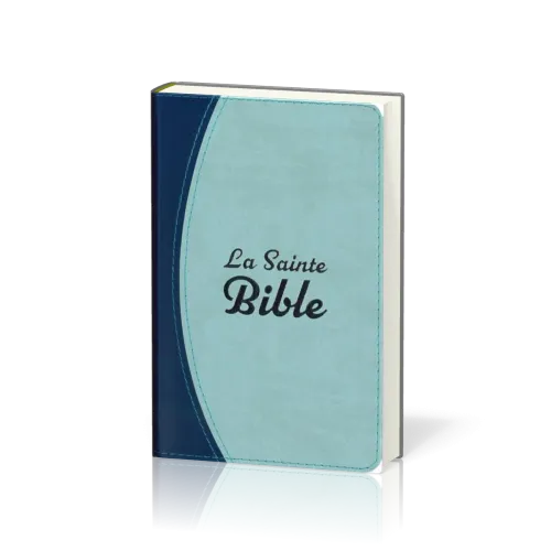 Bible Segond 1910 souple duo bleu argent
